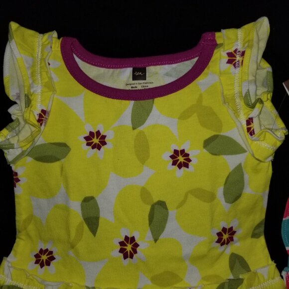 NWT~TEA Collection~TWO Baby Girls Cotton Summer DRESSES~3-6m - Picture 3 of 3